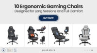 10 Ergonomic Gaming Chairs Designed for Long Sessions and Full Comfort